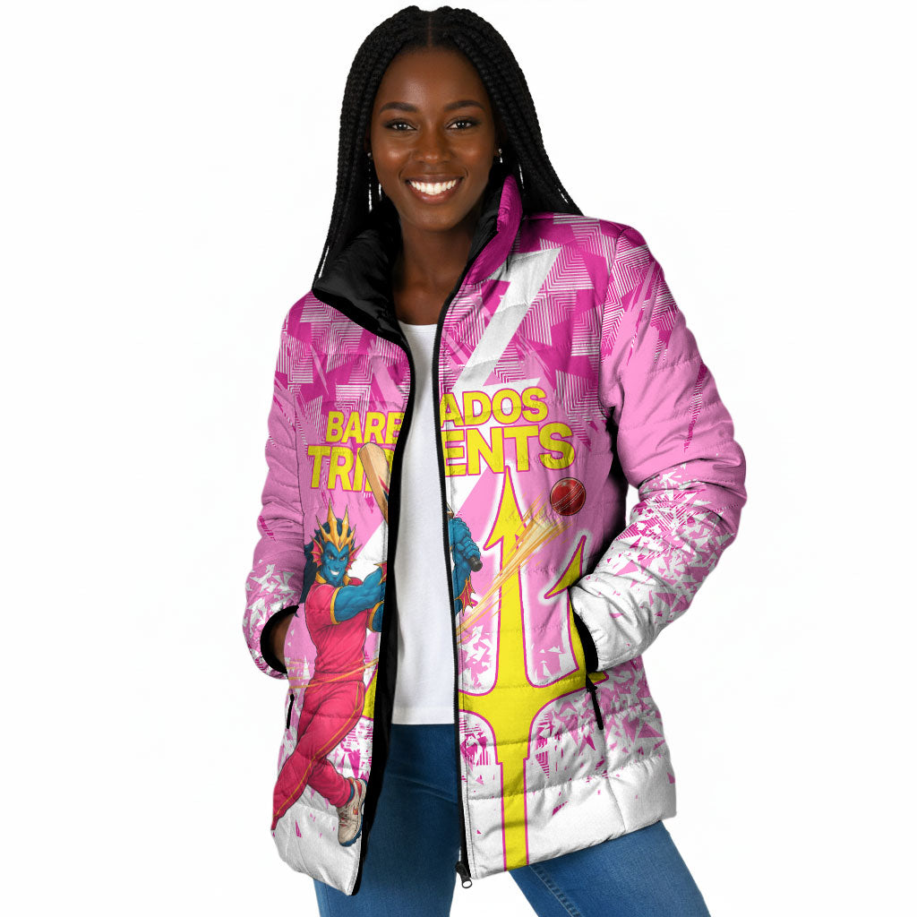 Personalized Barbados Tridents Cricket Padded Jacket Trident Graphic Splash Pattern Caribbean Sport