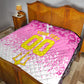 Personalized Barbados Tridents Cricket Quilt Trident Graphic Splash Pattern Caribbean Sport