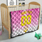 Personalized Barbados Tridents Cricket Quilt Trident Graphic Splash Pattern Caribbean Sport