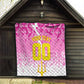 Personalized Barbados Tridents Cricket Quilt Trident Graphic Splash Pattern Caribbean Sport