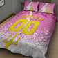Personalized Barbados Tridents Cricket Quilt Bed Set Trident Graphic Splash Pattern Caribbean Sport