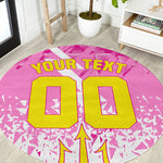 Personalized Barbados Tridents Cricket Round Carpet Trident Graphic Splash Pattern Caribbean Sport