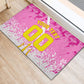Personalized Barbados Tridents Cricket Rubber Doormat Trident Graphic Splash Pattern Caribbean Sport