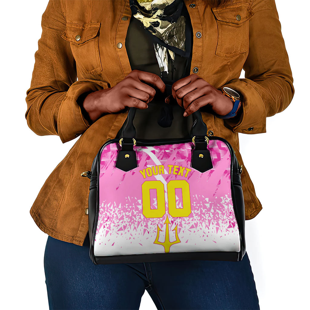 Personalized Barbados Tridents Cricket Shoulder Handbag Trident Graphic Splash Pattern Caribbean Sport