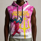Personalized Barbados Tridents Cricket Sleeveless Hoodie Trident Graphic Splash Pattern Caribbean Sport