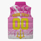 Personalized Barbados Tridents Cricket Sleeveless Puffer Jacket Trident Graphic Splash Pattern Caribbean Sport