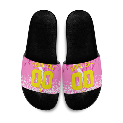 Personalized Barbados Tridents Cricket Slide Sandals Trident Graphic Splash Pattern Caribbean Sport