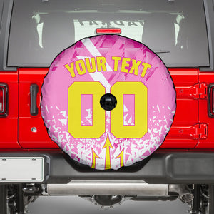 Personalized Barbados Tridents Cricket Spare Tire Cover Trident Graphic Splash Pattern Caribbean Sport