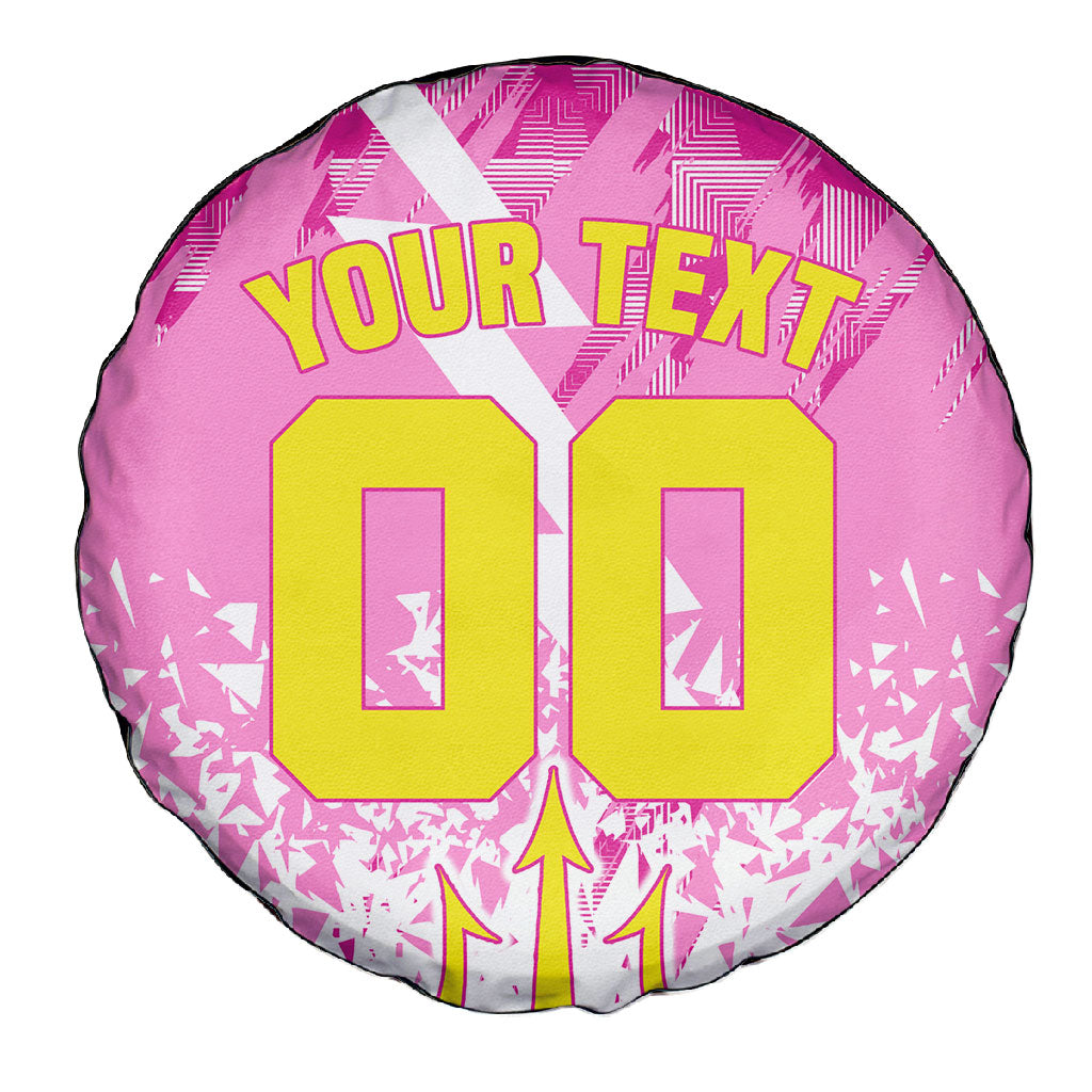 Personalized Barbados Tridents Cricket Spare Tire Cover Trident Graphic Splash Pattern Caribbean Sport