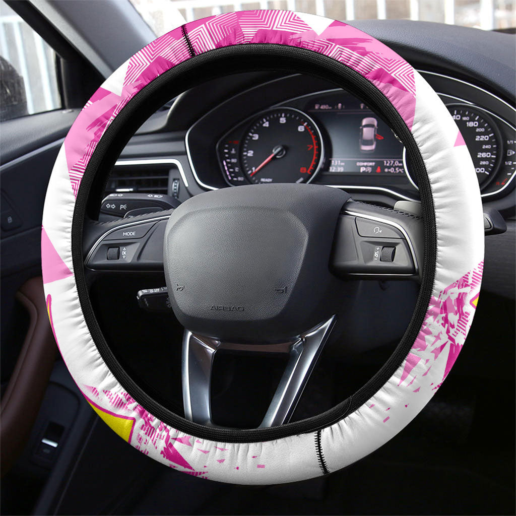 Barbados Tridents Cricket Steering Wheel Cover Trident Graphic Splash Pattern Caribbean Sport