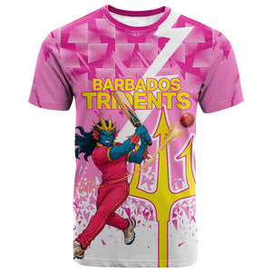 Personalized Barbados Tridents Cricket T shirt Trident Graphic Splash Pattern Caribbean Sport