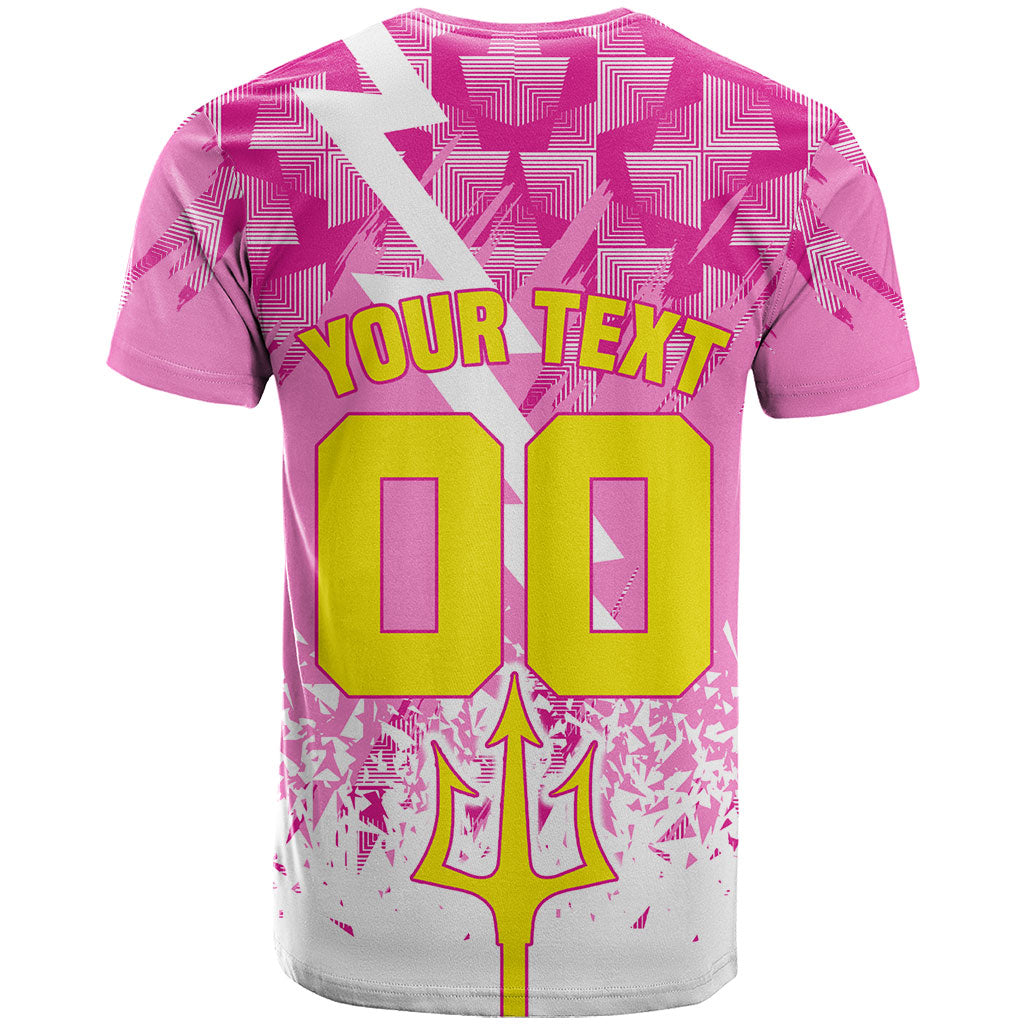 Personalized Barbados Tridents Cricket T shirt Trident Graphic Splash Pattern Caribbean Sport