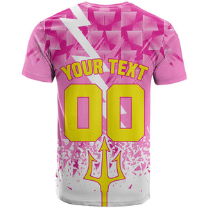 Personalized Barbados Tridents Cricket T shirt Trident Graphic Splash Pattern Caribbean Sport