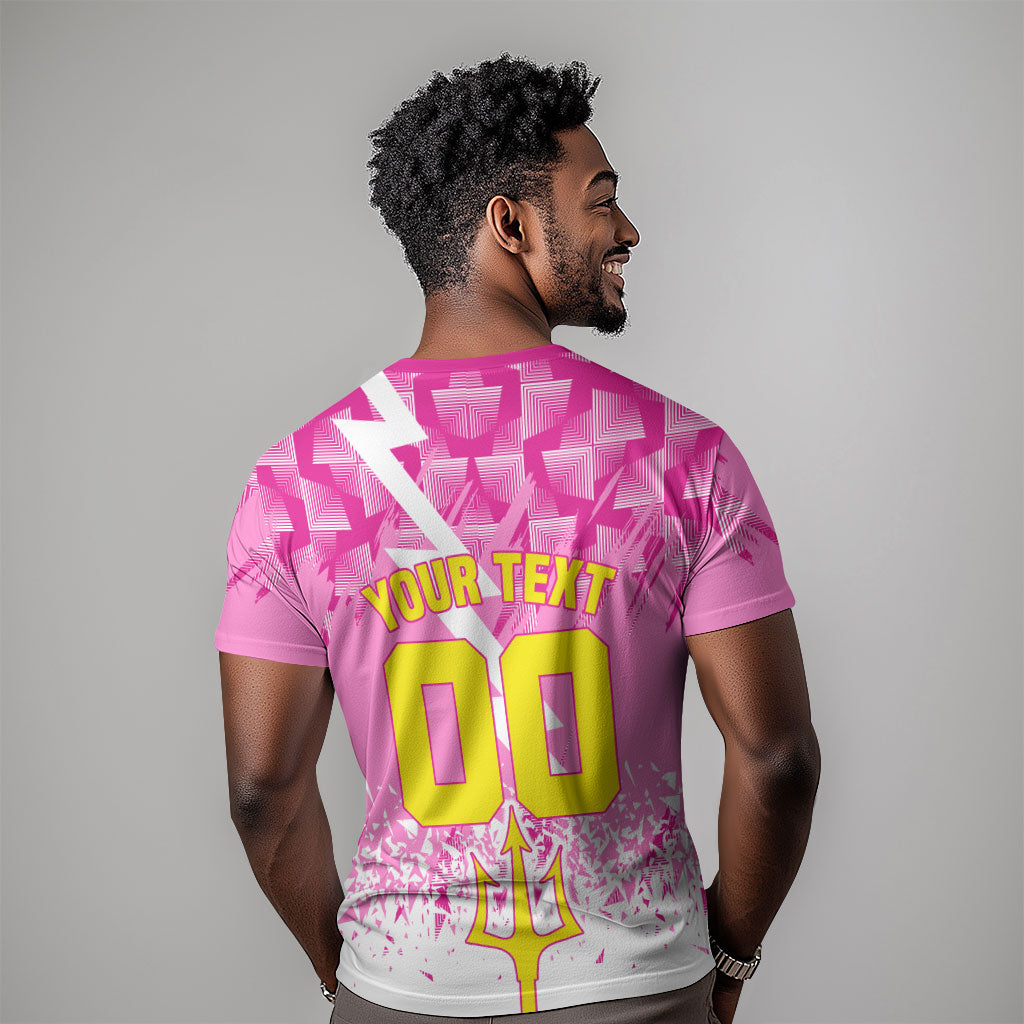 Personalized Barbados Tridents Cricket T shirt Trident Graphic Splash Pattern Caribbean Sport