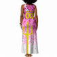 Personalized Barbados Tridents Cricket Tank Maxi Dress Trident Graphic Splash Pattern Caribbean Sport