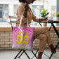 Personalized Barbados Tridents Cricket Tote Bag Trident Graphic Splash Pattern Caribbean Sport