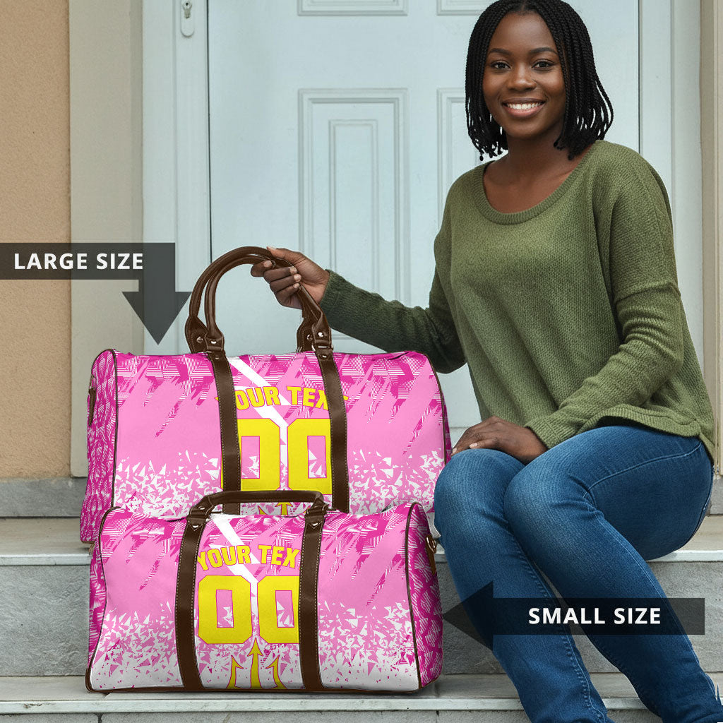 Personalized Barbados Tridents Cricket Travel Bag Trident Graphic Splash Pattern Caribbean Sport