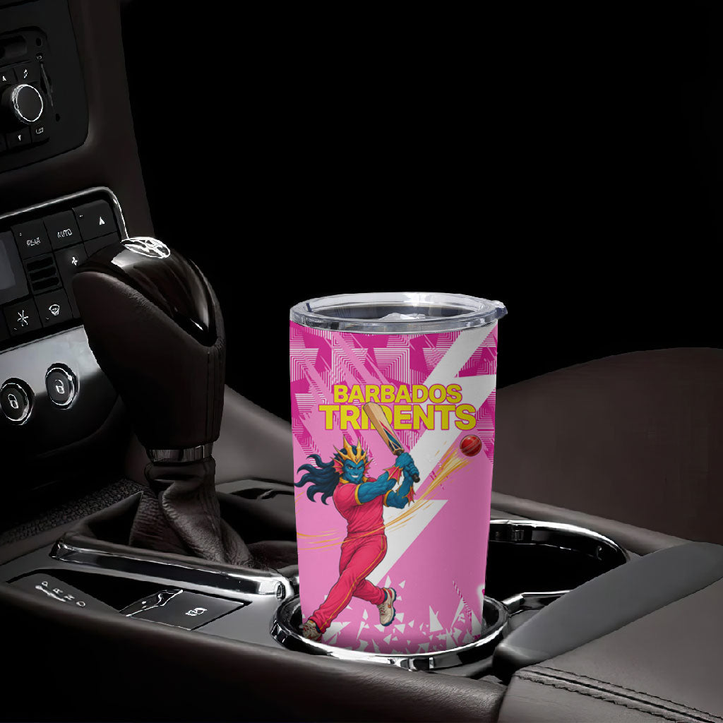 Personalized Barbados Tridents Cricket Tumbler Cup Trident Graphic Splash Pattern Caribbean Sport