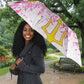 Personalized Barbados Tridents Cricket Umbrella Trident Graphic Splash Pattern Caribbean Sport