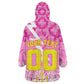 Personalized Barbados Tridents Cricket Wearable Blanket Hoodie Trident Graphic Splash Pattern Caribbean Sport