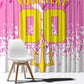 Personalized Barbados Tridents Cricket Window Curtain Trident Graphic Splash Pattern Caribbean Sport