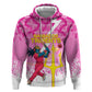 Personalized Barbados Tridents Cricket Zip Hoodie Trident Graphic Splash Pattern Caribbean Sport