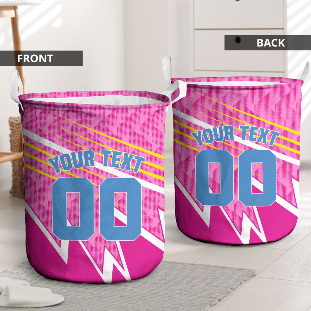 Personalized Barbados Cricket Tridents Laundry Basket Graphic Geometric Dynamic Sports Mascot