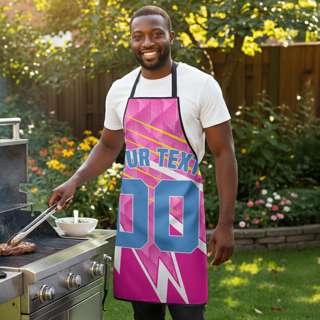 Personalized Barbados Cricket Tridents Apron Graphic Geometric Dynamic Sports Mascot