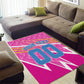 Personalized Barbados Cricket Tridents Area Rug Graphic Geometric Dynamic Sports Mascot