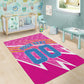Personalized Barbados Cricket Tridents Area Rug Graphic Geometric Dynamic Sports Mascot