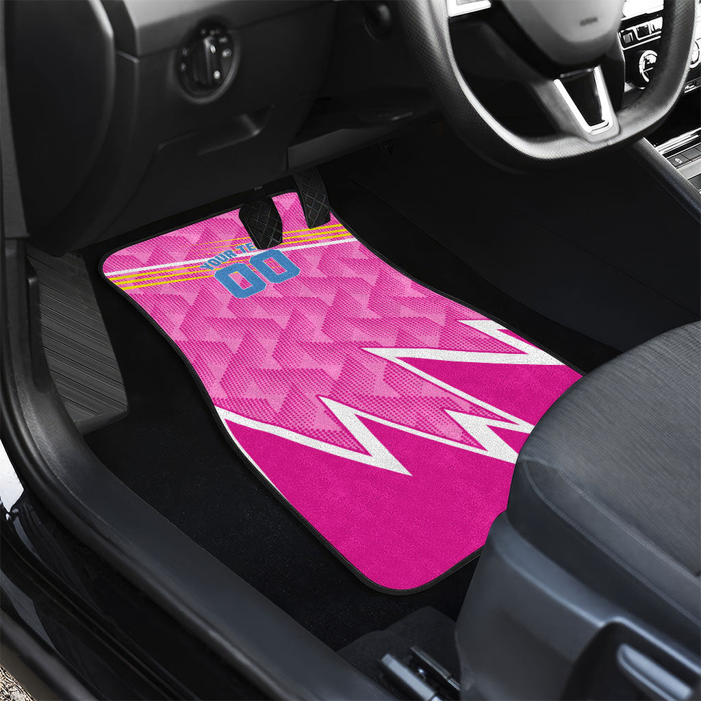 Personalized Barbados Cricket Tridents Car Mats Graphic Geometric Dynamic Sports Mascot