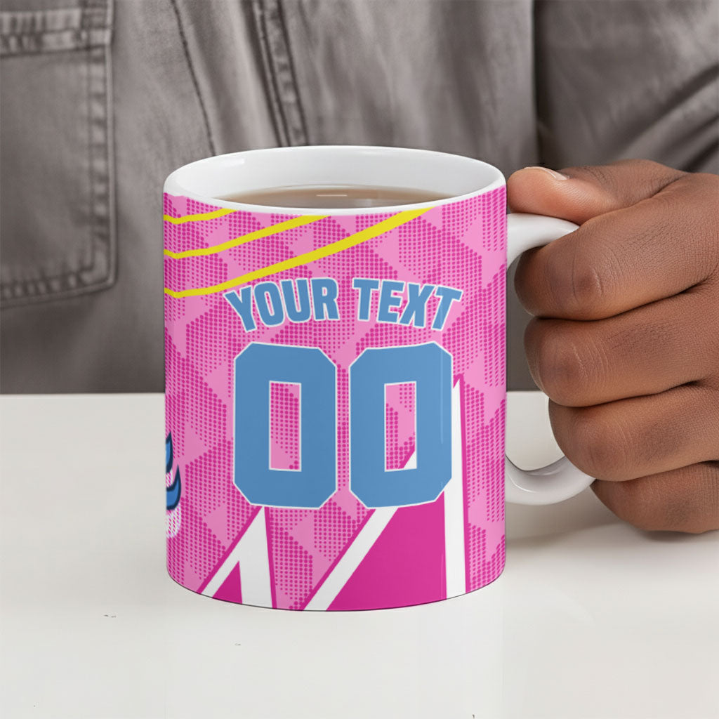 Personalized Barbados Cricket Tridents Ceramic Mug Graphic Geometric Dynamic Sports Mascot