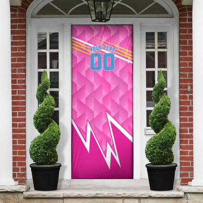 Personalized Barbados Cricket Tridents Door Cover Graphic Geometric Dynamic Sports Mascot