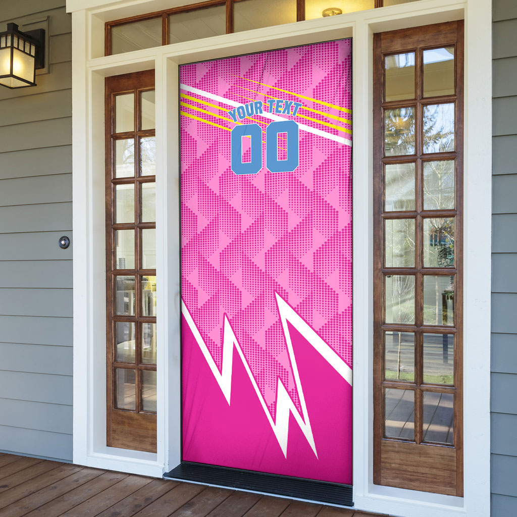Personalized Barbados Cricket Tridents Door Cover Graphic Geometric Dynamic Sports Mascot