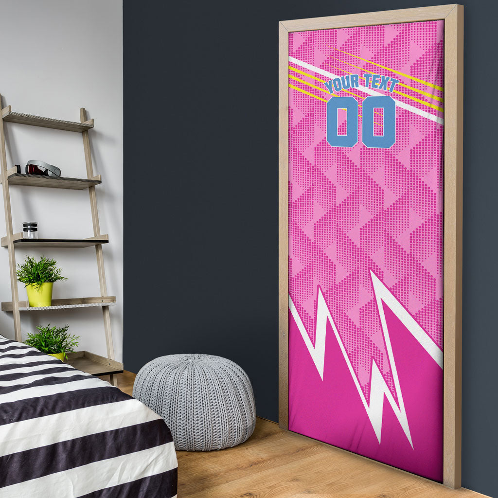 Personalized Barbados Cricket Tridents Door Cover Graphic Geometric Dynamic Sports Mascot
