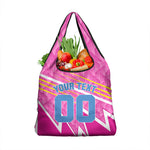 Personalized Barbados Cricket Tridents Grocery Bag Graphic Geometric Dynamic Sports Mascot