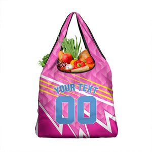 Personalized Barbados Cricket Tridents Grocery Bag Graphic Geometric Dynamic Sports Mascot