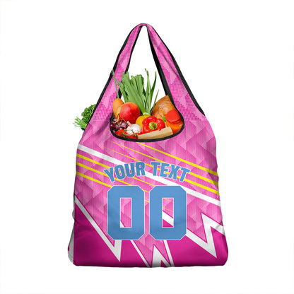 Personalized Barbados Cricket Tridents Grocery Bag Graphic Geometric Dynamic Sports Mascot