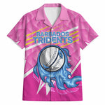 Personalized Barbados Cricket Tridents Hawaiian Shirt Graphic Geometric Dynamic Sports Mascot