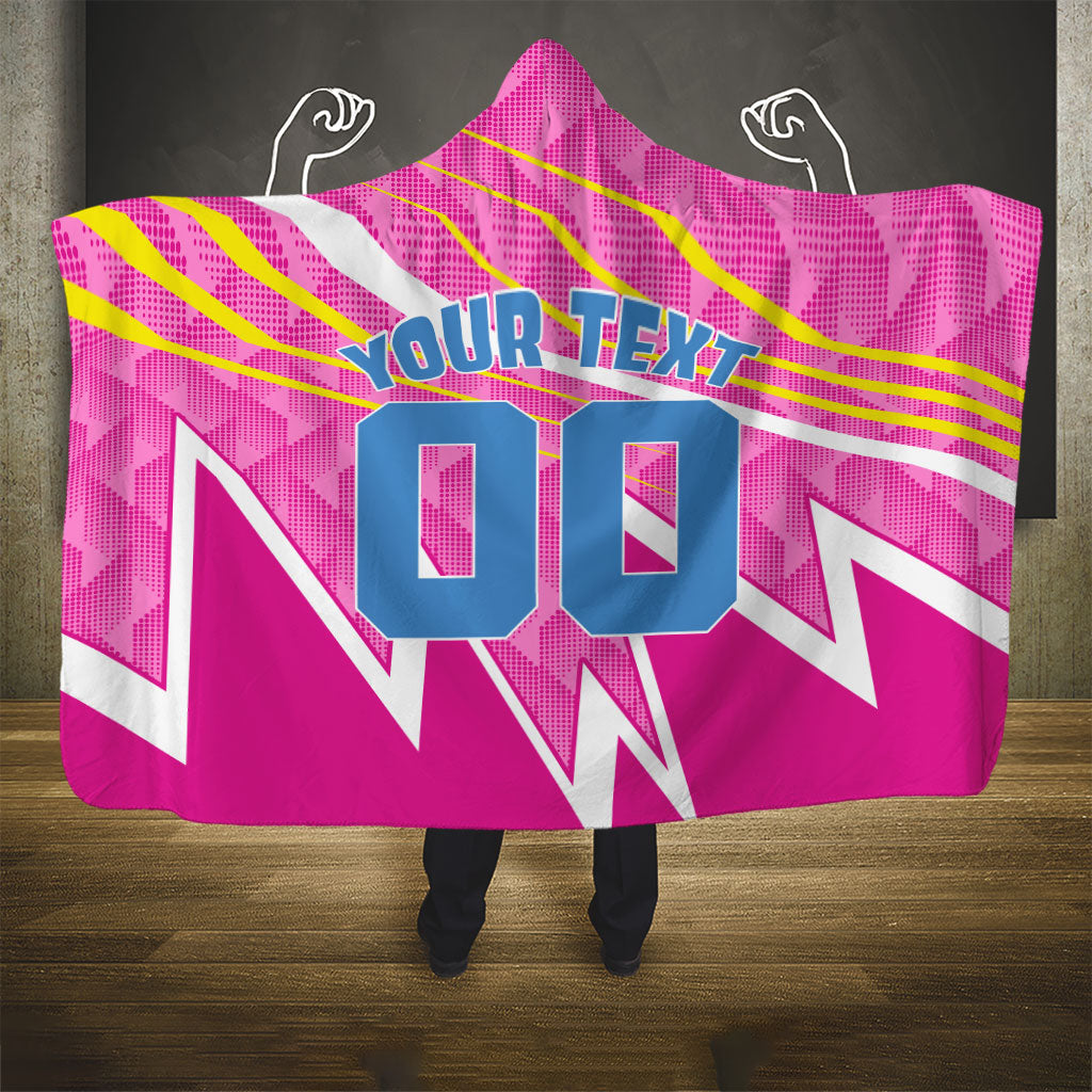 Personalized Barbados Cricket Tridents Hooded Blanket Graphic Geometric Dynamic Sports Mascot