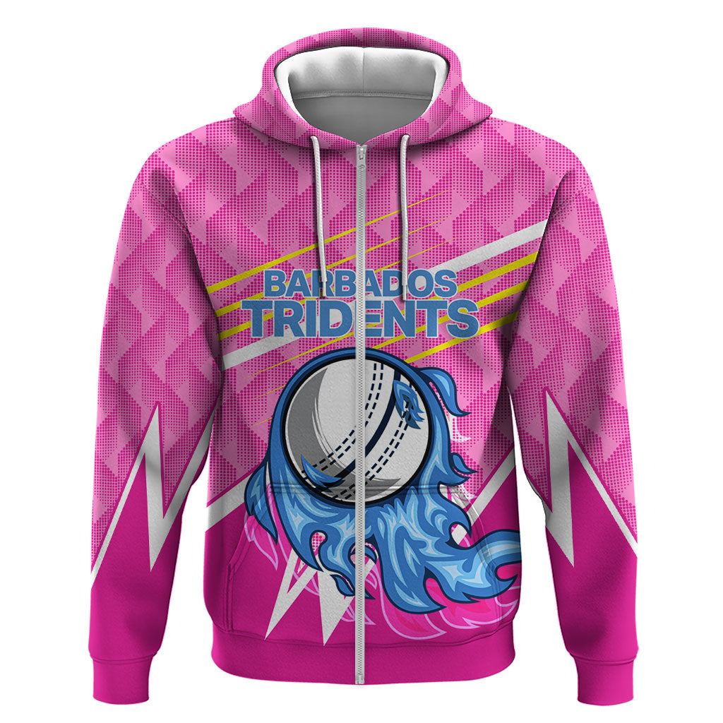 Personalized Barbados Cricket Tridents Hoodie Graphic Geometric Dynamic Sports Mascot
