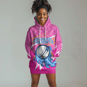 Personalized Barbados Cricket Tridents Hoodie Dress Graphic Geometric Dynamic Sports Mascot