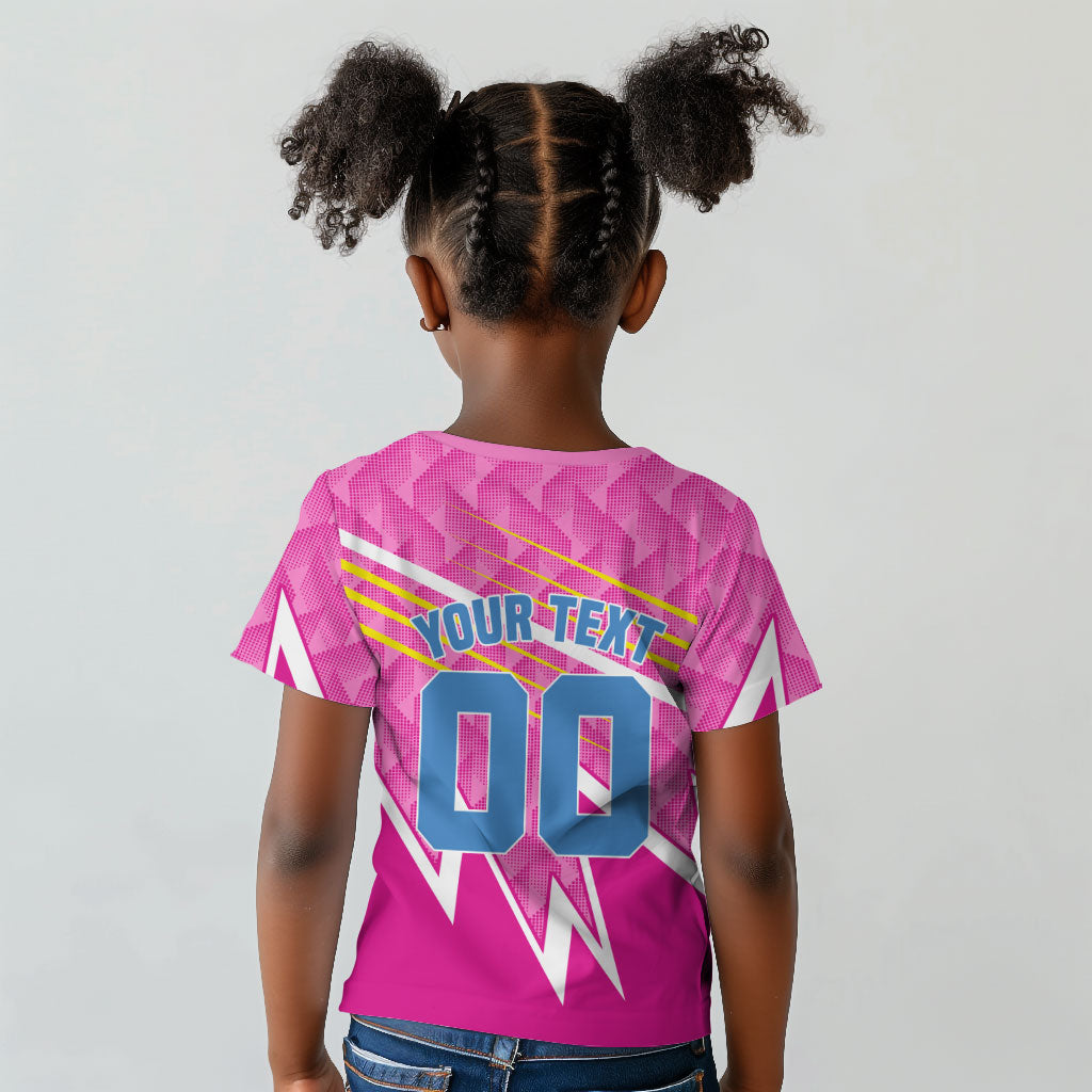 Personalized Barbados Cricket Tridents Kid T shirt Graphic Geometric Dynamic Sports Mascot