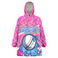 Personalized Barbados Cricket Tridents Kid Wearable Blanket Hoodie Graphic Geometric Dynamic Sports Mascot