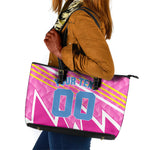 Personalized Barbados Cricket Tridents Leather Tote Bag Graphic Geometric Dynamic Sports Mascot