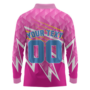 Personalized Barbados Cricket Tridents Long Sleeve Polo Shirt Graphic Geometric Dynamic Sports Mascot