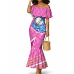 Personalized Barbados Cricket Tridents Mermaid Dress Graphic Geometric Dynamic Sports Mascot