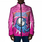 Personalized Barbados Cricket Tridents Padded Jacket Graphic Geometric Dynamic Sports Mascot