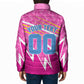 Personalized Barbados Cricket Tridents Padded Jacket Graphic Geometric Dynamic Sports Mascot
