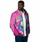 Personalized Barbados Cricket Tridents Padded Jacket Graphic Geometric Dynamic Sports Mascot